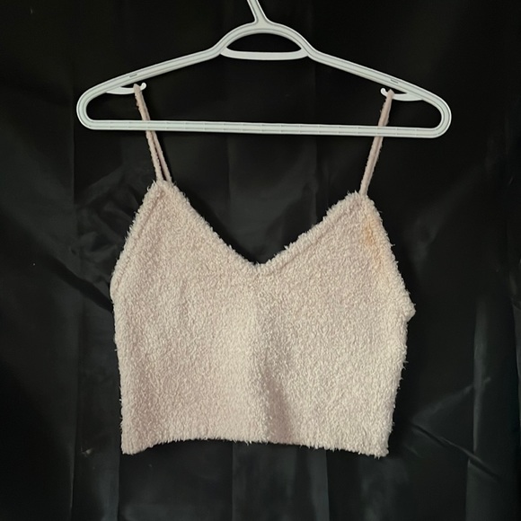 Garage , pink fluffy crop top - Picture 1 of 3